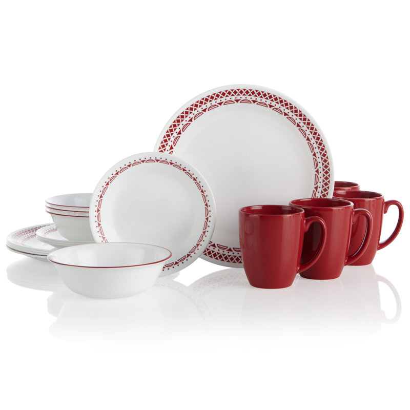 Corelle Cordoba 16 Piece Dinnerware Set, Service for 4 & Reviews Wayfair